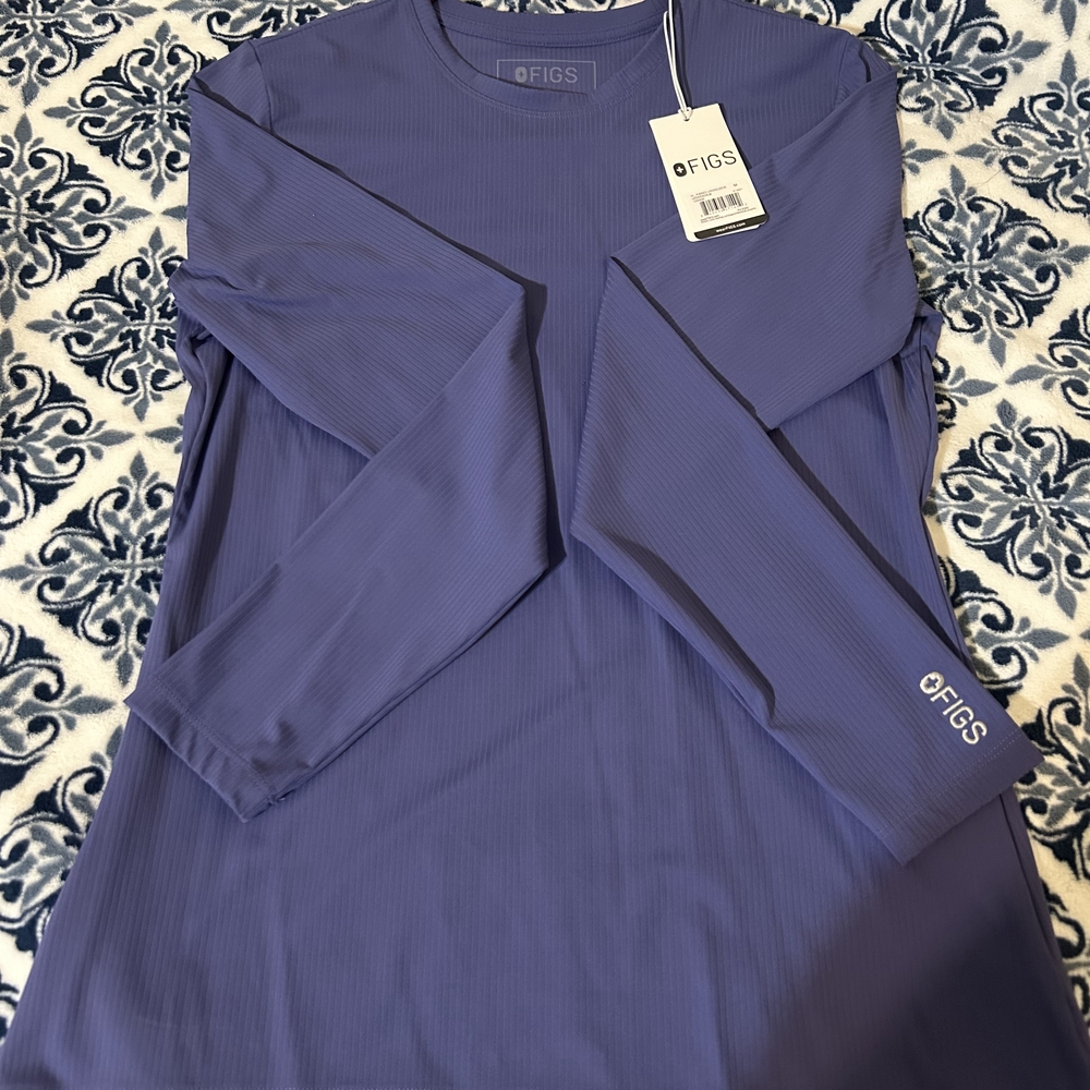 Figs Women's Long Sleeve Top - Periwinkle